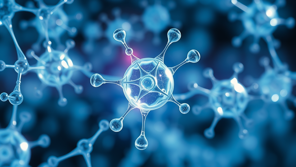 ozone molecules interacting with human cells during ozone therapy near Cumming, GA, IV therapy scientific visual