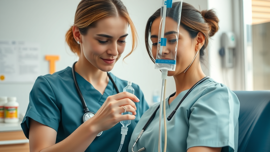 iv therapy ozone therapy vitamin infusions nurse overseeing treatment clinic milton ga