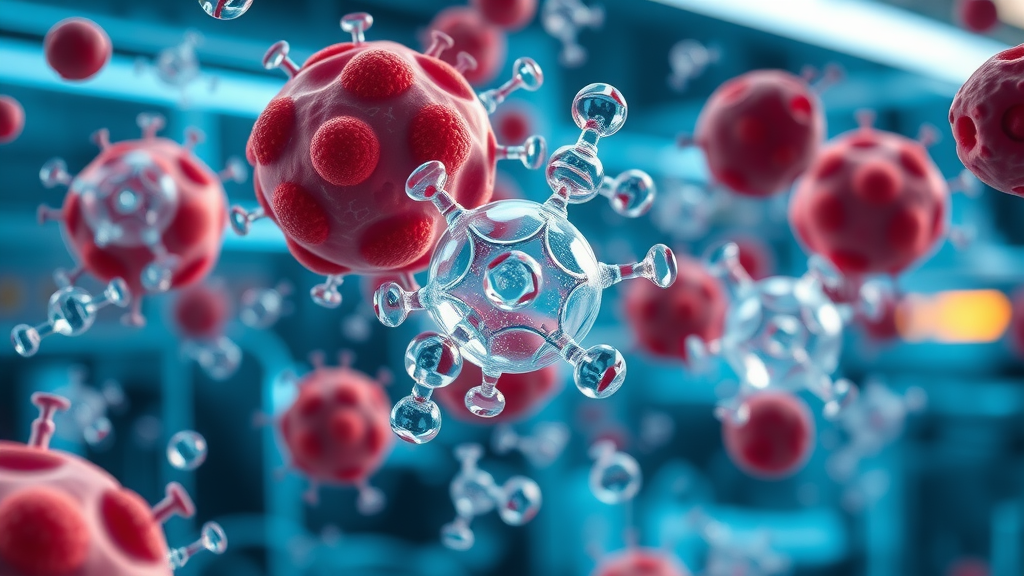 ozone molecules interacting with red blood cells, ozone therapy, science visual, Peachtree Corners GA