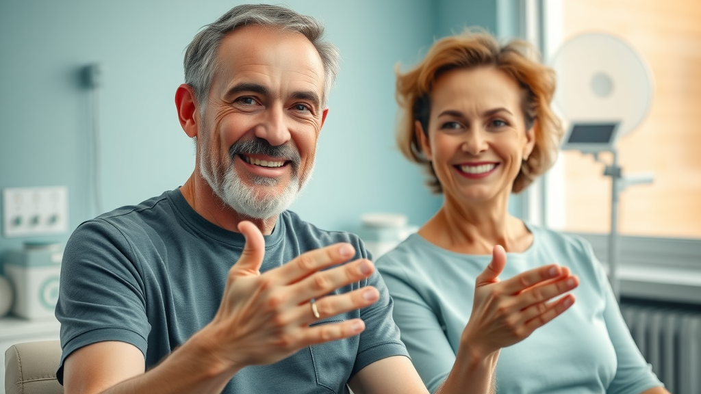 vibrant middle-aged couple experiencing ozone therapy benefits in Peachtree Corners GA wellness center