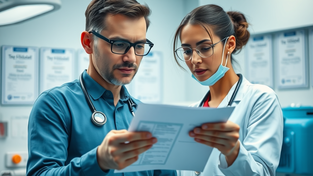 Healthcare professional reviewing safety standards for ozone therapy near Norcross, GA